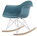 Produktbild hnnhome Esstischstühle Eames inspiriert RAR Lounge Retro Rocker Schaukelstuhl Freizeit Sessel Panton (Ocean)