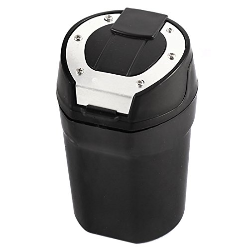 Preisvergleich Produktbild Tragbar schwarz Plastik Auto Fahrzeug Zigarette Auto Aschenbecher Asche Behälter