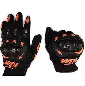 meenu arts KTM Bike Riding Gloves (Large; Black)