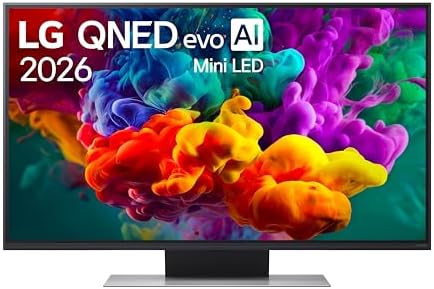 LG QNED evo AI MiniLED 43 pollici Serie QNED86B 43QNED86B6B, Smart TV 4K, AI Magic Remote, HDR10 Pro, webOS con Gemini e Copilot, Spessore 29,7mm, Gaming con VRR 60Hz, 4 HDMI, TV 2026