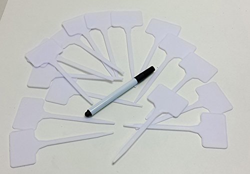 16 Pflanzenschilder mit Stift, beschreibbar Kunststoff Pflanzen Schilder Etikett - 2