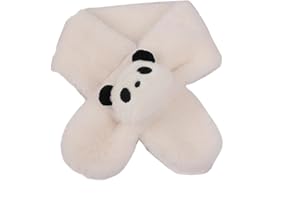SJTJSPX Écharpe Mignon Panda Bébé Fille Garçon, Automne/Hiver, Croisée Tube Enfant Unisexe, Foulard en Peluche Chaud, Cache Cou Tout-Petit, Dessin Animé