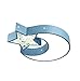 Produktbild Xiao Yun  Deckenleuchten, Star Moon Kind Schlafzimmer led Deckenleuchte Romantische Einfache Kreative Wärme Ohne Fernbedienung (dimmbar) 55 * 8 cm Deckenleuchte (Farbe: Blau-68 * 8 cm) 