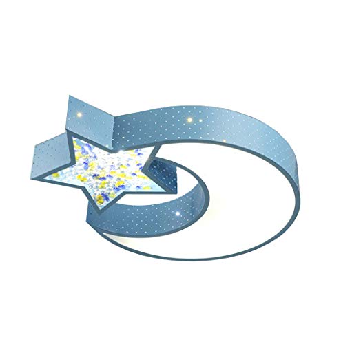 Preisvergleich Produktbild Xiao Yun Deckenleuchten, Star Moon Kind Schlafzimmer led Deckenleuchte Romantische Einfache Kreative Wärme Ohne Fernbedienung (dimmbar) 55 * 8 cm Deckenleuchte (Farbe: Blau-68 * 8 cm)