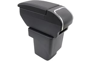 KAERGK Doppelschicht Armlehne Box Für Ford Focus 2 Mk2 2005-2011 Mittelkonsole Aufbewahrungsbox mit Cup Halter Armlehne Zubehör Schwarz