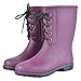 Produktbild Mini Balabala Damen Gummistiefel Halbhohe Feldstiefel Wasserdichte Regenstiefel für Mädchen Gummistiefel Regenstiefel Schwarz Wasserdicht Stiefel