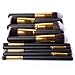 Annengjin®Professional Makeup Brush Set 10PCS (10pcs-Balck+Gold)