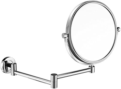 GuRun 8 Inch Two-Sided Swivel Vanity Mirror With 7X Magnification Mounted Chrome Finish M1305(8In,7X)