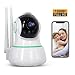 Produktbild 1080P WLAN IP Kamera, 3D Panorama Full HD WiFi Überwachungskamera mit IR Nachtsicht Bewegungserkennung, 2 Wege Audio Home Indoor Sicherheitskamera, Smart Swivel Haustier/Hund/Baby Monitor mit 128G SD Card Slot, unterstützt Fernalarm und iOS/Android Mobile App Fernbedienung - weiß