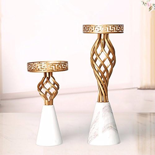 PEIWENIN-American style luxury glass candlestick furnishings decorative candlestick creative living room dining table candlestick decoration,12*34cm