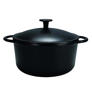 Krüger 61020 Gusseisen-Topf, Rustica, 20 cm, schwarz