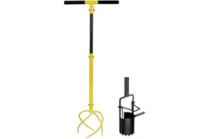 GARDTECH Artiglio da giardino 2 in 1 con gambo, fioriera di bulbi, allevatore di artigli rimovibile con manico, coltivatore a mano e piantatrice di cipolla in una versione rinforzata