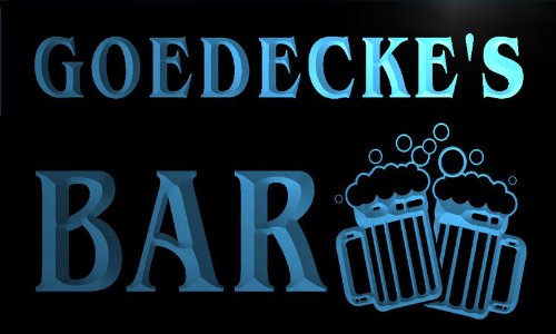 w049803-b GOEDECKE Name Home Bar Pub Beer Mugs Cheers Neon Light Sign Barlicht Neonlicht Lichtwerbung