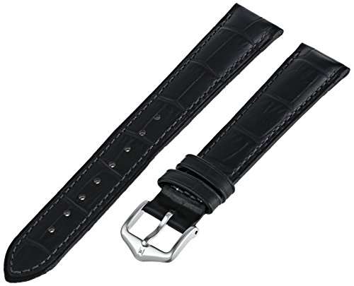 HIRSCH HHirsch 010280-50-18W 18 -mm Genuine Leather Alligator Embossed Watch Strap