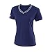 Produktbild Wilson Damen Tennis-Kurzarmshirt mit V-Ausschnitt, W Team V-Neck, Polyester, Blau, Größe: L, WRA770004
