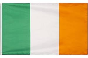 MUWO Flagge Nations Together 90 x 150 cm Nationalmanschaften, doppelseitige Gartenflagge, wetterfeste Fanflagge, Fußballflagge Polyester Länderfagge Deutschland mit Ösen (Republik Irland)