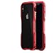 Produktbild iPhone X Metall Bumper,[ Zweifarbig,Robustes Design] CNC Aluminium Rahmen Stoßfest Ränder Schutz Hülle Gratis Linse Display Schutzglas Rückseite Folie für iPhone X 5,8" (Silber/Rot)