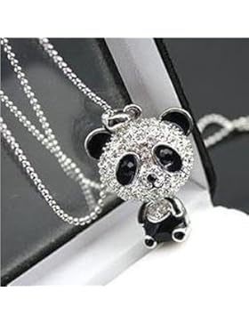 Kette mit Panda und Strass bestückt