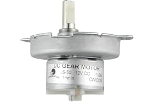 CHANCS DC 12V JS-50 1RPM Eje D CW/CCW Motor sincro Motor de velocidad lenta Caja de engranajes eléctrica
