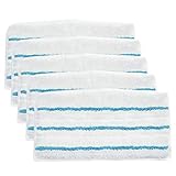 5pcs Lingettes Patins Microfibres de Balais Vapeur Steam Mop Rechange pour Balais Black Decker Lavables en Machine Accroches Adhésives