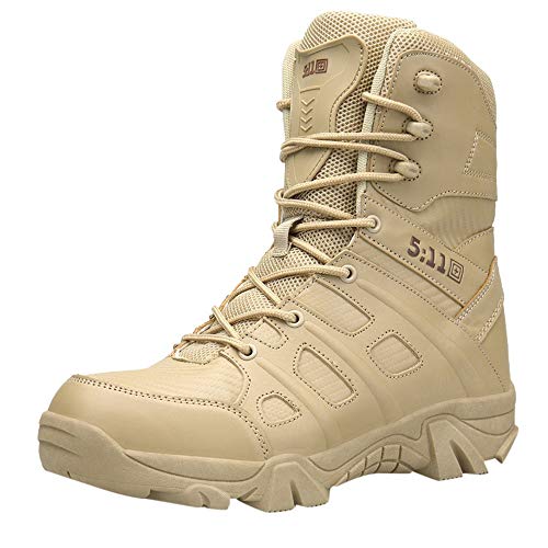 Preisvergleich Produktbild MAYOGO Militärstiefel Herren Mountaineering Stiefel Schneeschuhe Schwarz Khaki,Männer Stoßdämpfung Outdoor Klettern Mountaineering Stiefeletten für Männer Zwei Stile 39-47