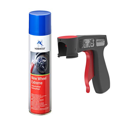 AUPROTEC® Norma Fijo Espuma Neumáticos Neumáticos Cuidado Spray New Wheel Extreme Auto Neumático Brillo Spray 400 ML