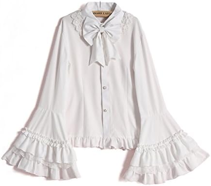 Women's Chiffon Victorian Blouse Vintage Lolita Shirt Top