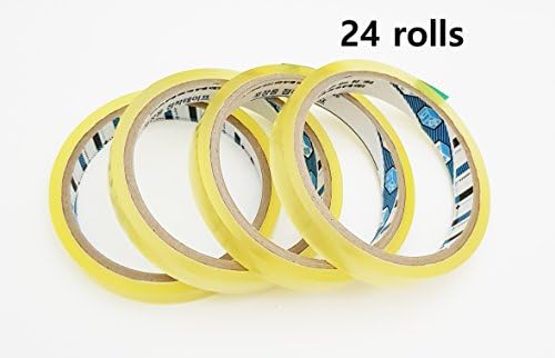 Transparent Adhesive Packaging Tape, 3inch core Invisible Clear Tape (12mm width, 20m lenth)