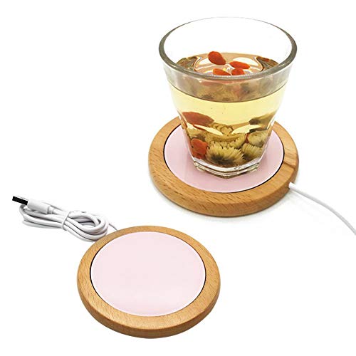 Preisvergleich Produktbild Kaffeetassenwärmer, USB-Kaffeetassen-Heizuntersetzer, Kaffeetassen-Heizkissen, Kaffeetassenwärmer, Getränkewärmer, elektrischer Wärmer-Teller für Wassermilchsuppe Teewärmer Glaskeramikmilchbecher