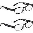The Reading Glasses +4.50 2Pack Black Readers Value Anti Blue Reading Glasses Vintage Lightweight Designer Style Eyeglasses Reduce Headaches Improve Sleep Unisex for Women Men Office Computer