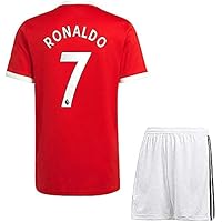 Jersey Football New Half Sleeve Jersey with White Shorts 2021-22 -(Kids and Mens) Football JERSEYSman-u