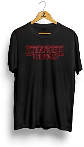 Giftee Stranger Things T-Shirt(X-Large, Black, Stencil)