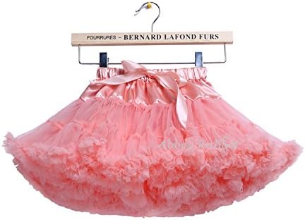 Girls Fluffy RARA Skirts Pettiskirts Tutu Princess Party Skirts Ballet Dance Wear 12M-8 Years (XS, Peach pink)