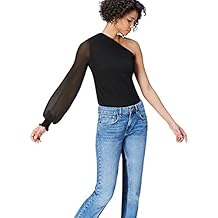 maglia monospalla nera