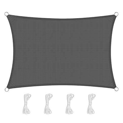TOPLUS Tenda a Vela Parasole Rettangolo 2 x 3 Metri Protezione Raggi UV per Giardino, terrazza, Campeggio