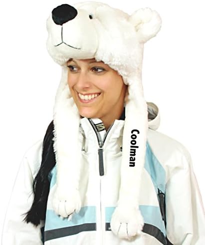 Geschenke mit Namen Polar Bear Coolman Very Soft Plush Hat, White, One Size