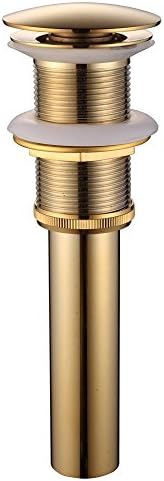 Nokozan Bath Vessel Sink Stopper Strainer Pop Up Without Overflow, Gold