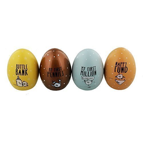 Spardose/Topf ~ Ei Form Einsparungen Töpfe ~ 4er Set ~ EGGCELLENTEN BABY