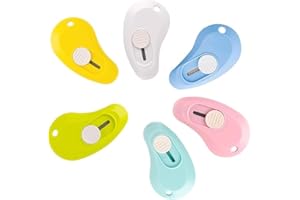 ACOBETEYLN 6Pcs Wrap Box Opener,Mini Art Knives,Paper Cutting, Portable Telescopic Art Knives,Effortless Unpacking,Letter Opening for Stationery, Office, School & Home Use