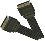 Electrovision Flat Profile Scart Plug to Scart Plug TV and Video Lead