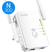 Cudy RE300 WLAN Repeater, 300 Mbit/S, WPS, 2 Ethernet Ports, AP Modus, Deutsche Firmware, WLAN Verstärker, WLAN VERSTAERKER, kompatibel zu Allen WLAN Geräten