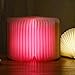 Produktbild Kreativ Flip Faltung LED-Nachtlicht USB Laden Holzbuchlampe Nachtbuch-Lampe Holzbuch-Leuchte Flip klappen Nachtlicht tragbares kleines Nachtlicht (Farbe: Farbe),Red