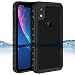 Produktbild HWeggo iPhone XR Wasserfeste Hülle, iPhone XR Outdoor Wasserdicht stoßfest Staubdicht Handyhülle mit Eingebautem Displayschutz für Apple iPhone XR 6,1 Zoll - Schwarz