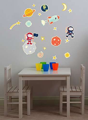 Fun to See Glow in Space Peel and Stick Art