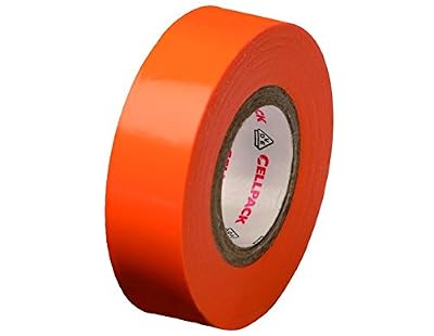 Cellpack, No. 128, dimensions 10m x 15mm x 0,15mm (longueur x largeur x épaisseur), orange, Ruban d'isolation électrique en PVC