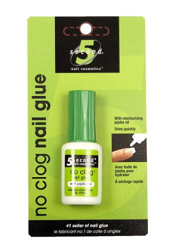 5 second No Clog Nail Glue 3g (4-Pack)