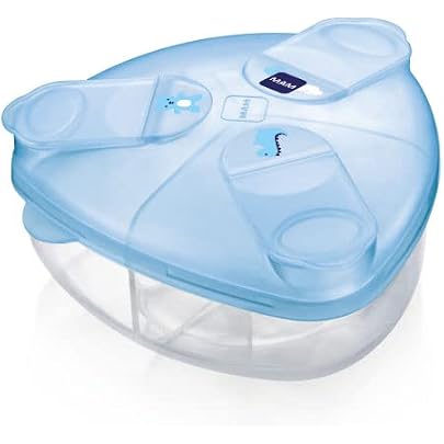 Nidina 1 Dispenser Latte In Polvere Lapono - Portatile | Per Viaggi E Notte - Rosso 4 Scomparti - 13
