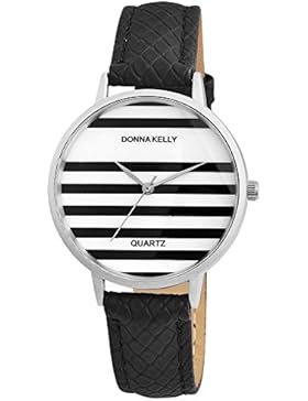 Donna Kelly Damenuhr mit einem gepunkteten Zifferblatt, Mädchenuhr mit Quarzuhrwerk und Edelstahlboden - 10000090001...