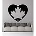 Produktbild jecswolz Kanada Flagge Herzform Wandtattoo Patriotisches Emblem Vinyl Wanddekor Home Silhouette Aufkleber Für Kinderzimmer Wohnzimmer 57 * 57 cm