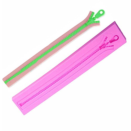 GOOTRADES 1 Stk 3D Reißverschluss Silikon Form, Kuchen Fondant Mold Dekor, Zufällige Farbe - 2